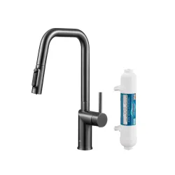 Bateria KFA Armatura Duero Pure Style Pull-Out 6623-312-61 Grafitowy Stal szlachetna