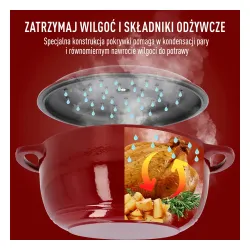 BROWIN Bordowy 5,8 l - garnek żeliwny emaliowany