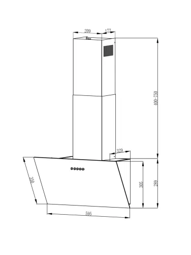 Okap Beko b300 BHCA62330BH Czarny