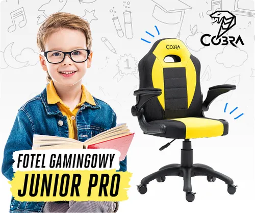 Fotel COBRA Junior Pro CRF2302 7.1T Żółto-czarny