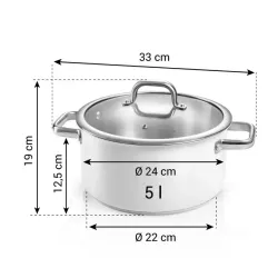 TESCOMA Delight 5 l - garnek ze stali nierdzewnej z pokrywką
