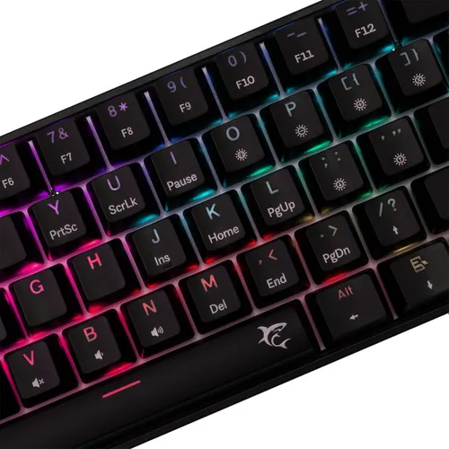 Klawiatura gamingowa White Shark Shinobi Red przewodowa mechaniczna podświetlana czarna