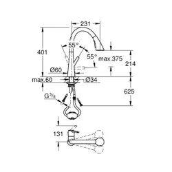 Bateria GROHE Zedra 32294002 Chrom