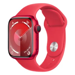 Apple Watch 9 GPS 41 мм алюминий (продукт) красный / Красный Спортивный ремешок S / M