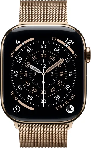 Apple Watch 11 GPS + Cellular 46mm koperta z tytanu (złoty) + bransoleta mediolańska rozmiar S/M (złoty)