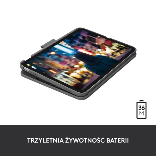 Etui na iPad LOGITECH Slim Folio Szary Klawiatura