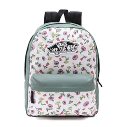 Vans Realm 22 l-ditsy poppy floral marshmallow Casual sırt çantası / ördek yeşili