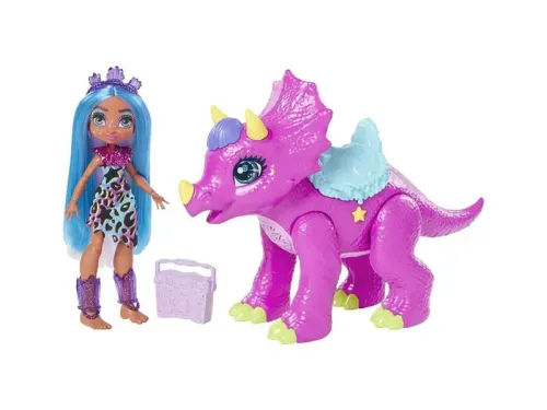 Mattel Mağarası Kulübü Tella + Müzikal Dinozor Partyceratops