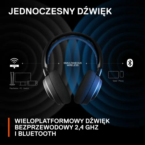 Słuchawki bezprzewodowe z mikrofonem SteelSeries Arctis Nova 7P Wireless Nauszne Biały