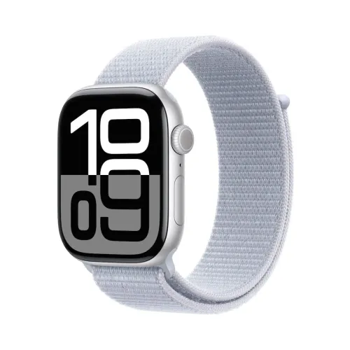 Apple Watch Series 10 GPS + Cellular koperta 46mm aluminium srebrny opaska sportowa błękitny obłok