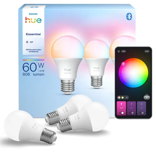 Inteligentna żarówka LED PHILIPS HUE 929004235407 8W E27 (3 szt.)