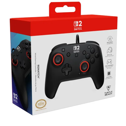 Pad Turtle Beach Rematch Wired Controller do Nintendo Switch 2 Przewodowy Czarny