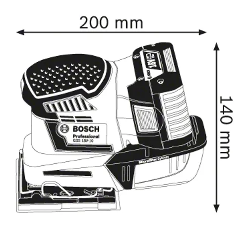 Bosch GSS 18V-10 Taşlama Makinesi