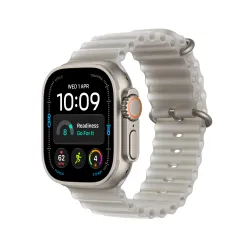 Apple Watch Ultra 4 GPS + Cellular koperta z tytanu Naturalna 49mm Pasek Ocean w kolorze półprzezroczystej szarości