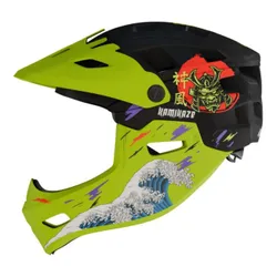 Kask KAMIKAZE Ronin Zielony Full Face (rozmiar M)