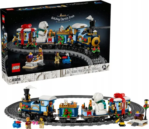 Lego Icons 10361 Świąteczny Ekspres Pociąg Świąteczny Zimowy