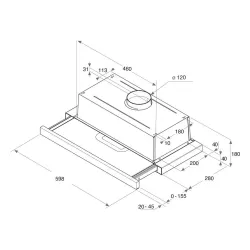 Okap Whirlpool AKR7491NB Czarny