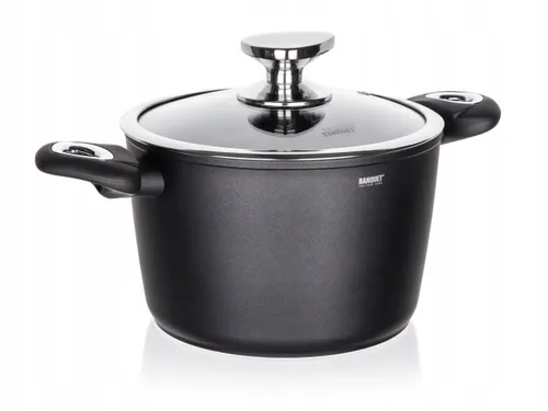 Garnek matte grey 20 cm do gotowania POKRYWKA 3,3 L na prezent kuchni obiad