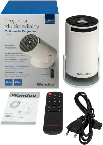 Projektor WANDOO LMP360 HD (1280 x 720), 160 ANSI lumen, Wi-Fi, Bluetooth