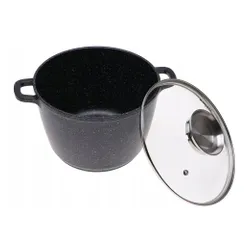 Garnek ceramiczny marmurowy duży kociołek głęboki wysoki 21l 36cm 4072