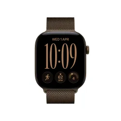 Apple Watch Series 12 GPS + Cellular Koperta 46 mm z aluminium ciemny brąz Bransoleta mediolańska ciemny brąz M/L