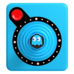 Joystick Atari CX40+ Pac-Man Edition do Atari 2600+ / 7800+ Bezprzewodowy Niebieski