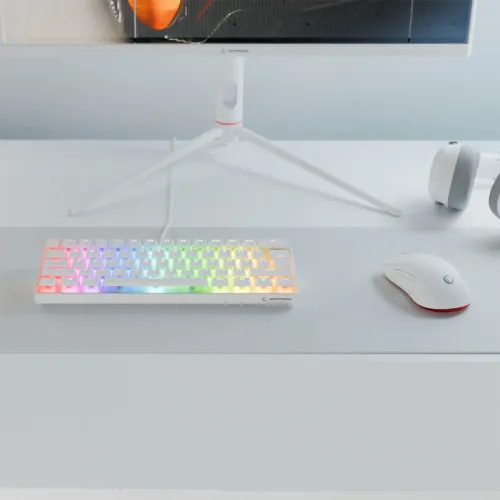 Klawiatura mechaniczna Rampage Radiant K11 Outemu Blue Switch Biały