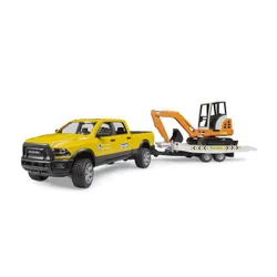 BRUDER Auto Dodge RAM 2500 Service z przyczepką i mini koparką