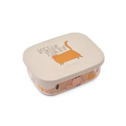 Dziecięcy pojemnik na jedzenie Liewood Arthur Tritan Lunchbox - cats and dogs / sandy