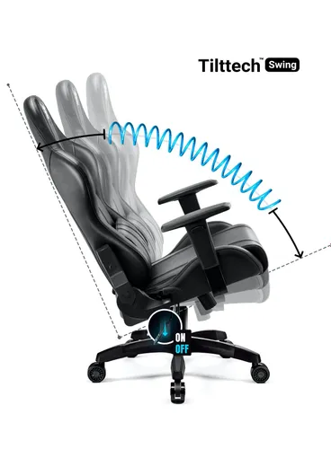 Fotel Diablo Chairs X-One 2.0 Normal Size Gamingowy do 160kg Skóra ECO Tkanina Czarny