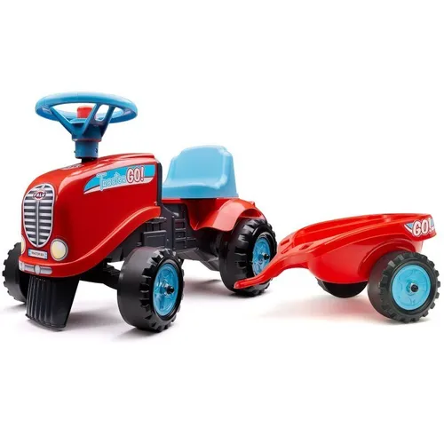 Falk Jeździk Traktor Go! Z Przyczepą Czerwony 1-3 Lat