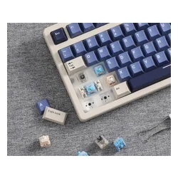 Klawiatura ROYAL KLUDGE RKS85 RGB Hot Swap Beige Switch Biało-niebieski