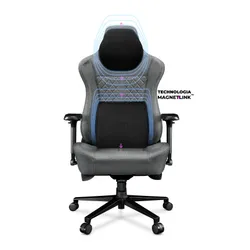 Fotel YUMISU 2052 Magnetic Jasnoszaro-czarny