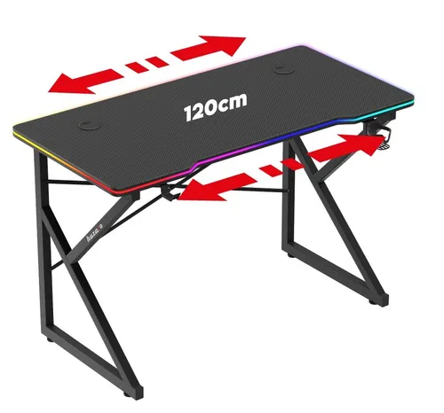 Biurko gamingowe HUZARO Hero 1.7 RGB Czarny