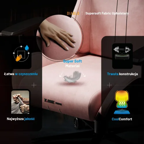Fotel DIABLO CHAIRS X-One Prime Różowy
