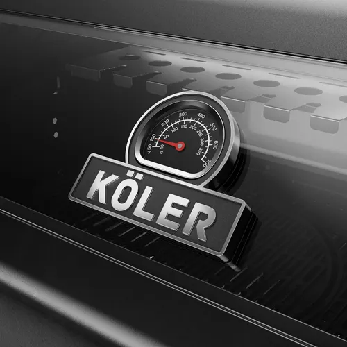 Grill gazowy KOLER Krone S1 Czarny 21.6 kW 73 x 46 cm