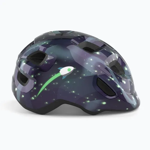 Kask rowerowy dziecięcy MET Hooray space glow in the dark