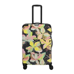 Walizka średnia Travelite Cruise Trolley M Print - yellow orchid