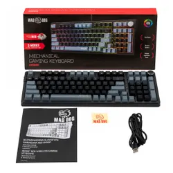 Klawiatura MAD DOG GK960K Gateron Pro Red Czarny