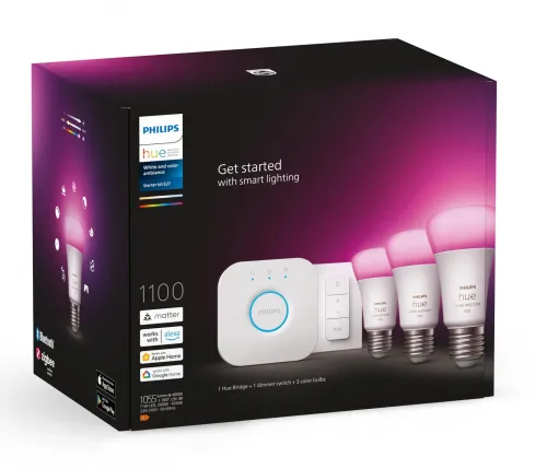 Żarówka LED Philips Hue White and Colour Ambiance E27 3 szt. Zestaw startowy
