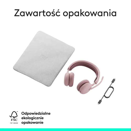 Słuchawki LOGITECH Zone Wireless 2 ES Bezprzewodowe, Nauszne, ANC Różowy