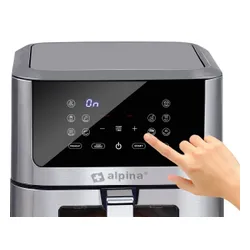 Air Fryer Frytkownica beztłuszczowa ALPINA 871125224542 8l z okienkiem do obserwacji postępów gotowania