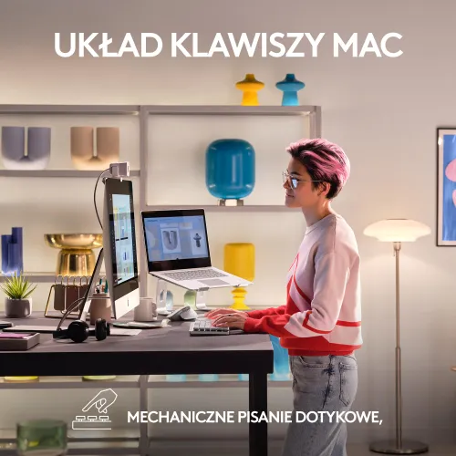 Klawiatura mechaniczna Logitech MX Mechanical Mini dla Mac - jasnoszary