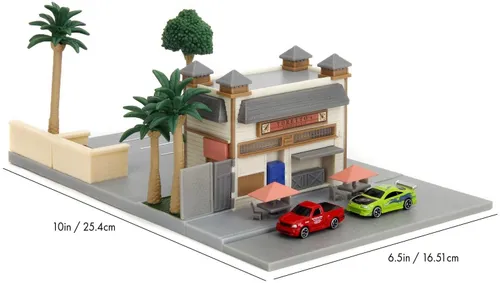 Zestaw pojazdów JADA TOYS Szybcy i wściekli Nano Scene Kawiarnia Toretto 9334914314R00