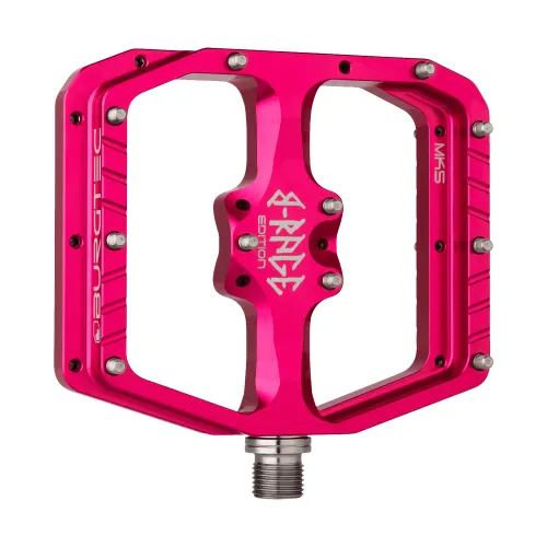 Pedały rowerowe Burgtec MK5 Penthouse Flat Pedals B-Rage Edition toxic barbie pink