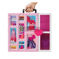 BARBIE WYMARZONA SZAFA NA UBRANKA + ubranka dla lalki Barbie HBV28