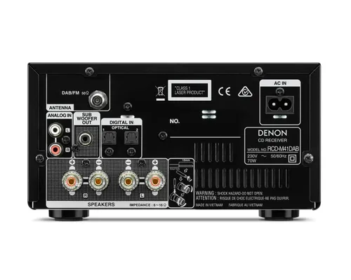 Wieża Denon D-M41DAB / RCD-M41DAB + SC-M41 60W Bluetooth Radio FM Srebrny / Czarny