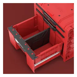 Skrzynka narzędziowa QBRICK System PRO Cart 2.0 Plus Drawer 3 Red Ultra HD Custom