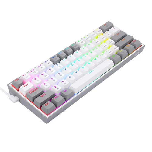 Klawiatura mechaniczna Redragon K616-RGB Fizz Pro Biało-szary