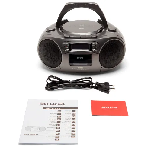 Radiomagnetofon Aiwa Boombox BBTC-660DAB/MG Bluetooth DAB+ Szary